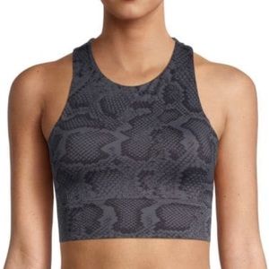 All Fenix Black Python-Print Racerback Sports Bra
